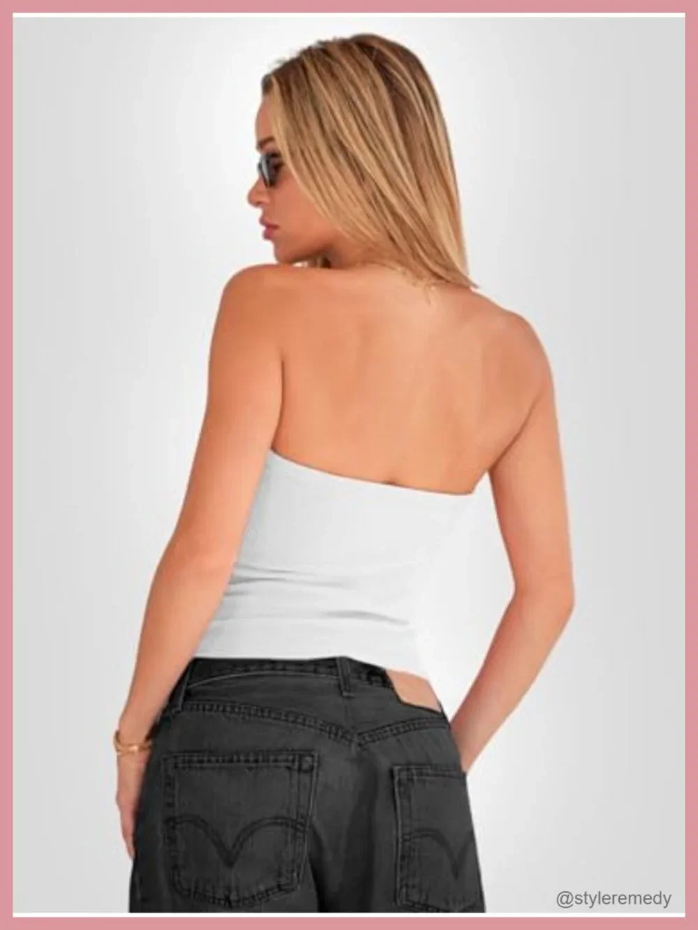 Strapless Crop Tube Top Ribbed Knit Y2K Summer Beach Vacation Going Out Clothes